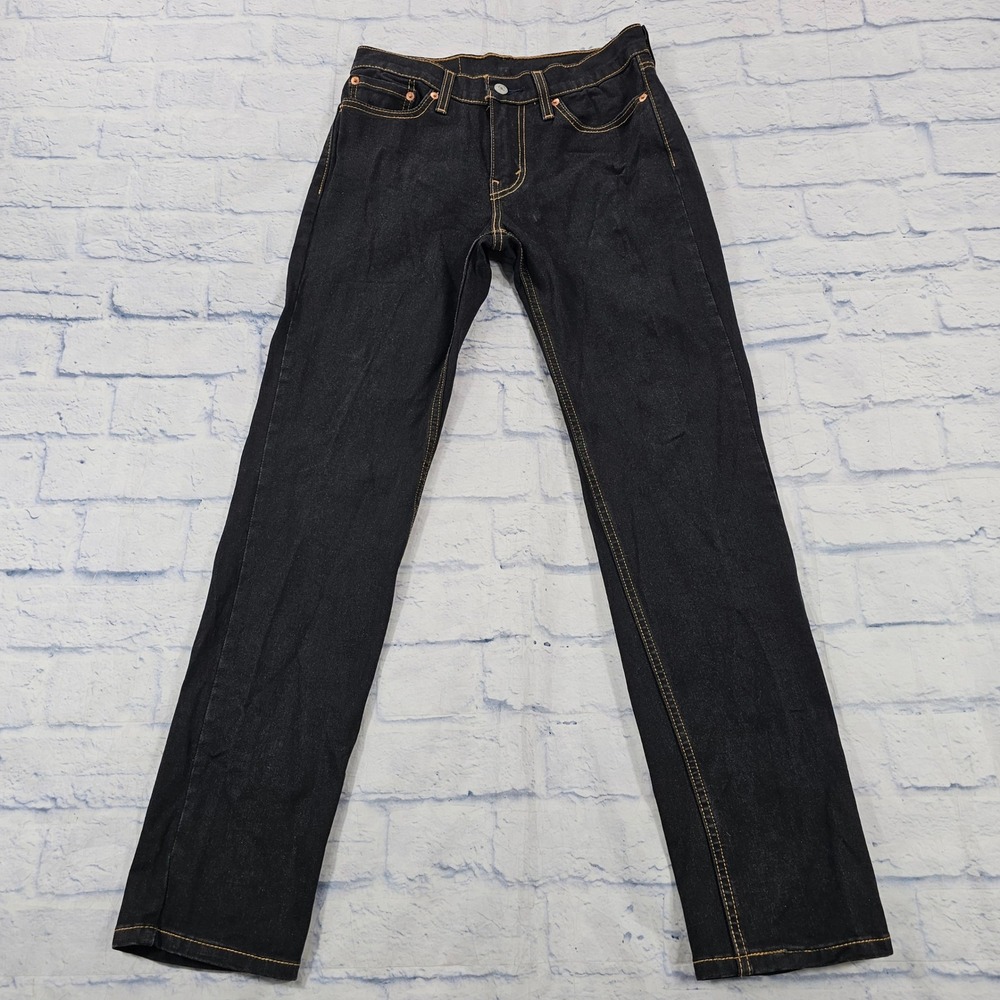 Levis 511 Slim Fit Jeans Mens 29x30 Dark Wash Indigo Contrast Stitch Denim